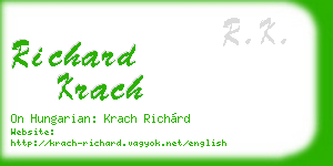 richard krach business card