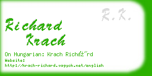 richard krach business card